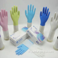 Gants d'examen sans poudre de nitrile jetable